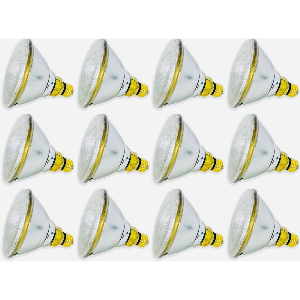 Set Of 12 GE Spotlight Medium Base Light Bulb Indoor Outdoor, PAR38, 150W, 120V